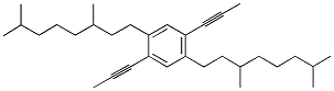 2,5-DI(3',7'-DIMETHYLOCTYL)-1,4-DI-1-PROPYNYLBENZENE Struktur