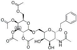 BENZYL 2-ACETAMIDO-2-DEOXY-6-O-(2,3,4,6-TETRA- O-ACETYL-BETA-D-GALACTOPYRANOSYL)-ALPHA-D-GALACTOPYRANOSIDE Struktur