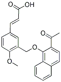 (2E)-3-(3-([(2-ACETYL-1-NAPHTHYL)OXY]METHYL)-4-METHOXYPHENYL)-2-PROPENOIC ACID Struktur