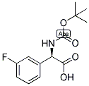 (R)-TERT-BUTOXYCARBONYLAMINO-(3-FLUORO-PHENYL)-ACETIC ACID Struktur