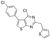 4-CHLORO-5-(4-CHLOROPHENYL)-2-(THIEN-2-YLMETHYL)THIENO[2,3-D]PYRIMIDINE Struktur