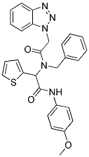 2-(2-(1H-BENZO[D][1,2,3]TRIAZOL-1-YL)-N-BENZYLACETAMIDO)-N-(4-METHOXYPHENYL)-2-(THIOPHEN-2-YL)ACETAMIDE Struktur