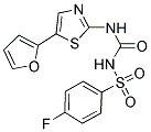 4-FLUORO-N-({[5-(2-FURYL)-1,3-THIAZOL-2-YL]AMINO}CARBONYL)BENZENESULFONAMIDE Struktur