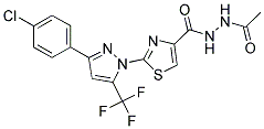 N'-ACETYL-2-[3-(4-CHLOROPHENYL)-5-(TRIFLUOROMETHYL)-1H-PYRAZOL-1-YL]-1,3-THIAZOLE-4-CARBOHYDRAZIDE Struktur