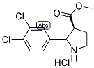 METHYL (3S)-2-(3,4-DICHLOROPHENYL)-3-PYRROLIDINECARBOXYLATE HYDROCHLORIDE Struktur