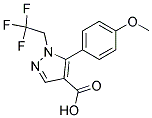 5-(4-METHOXY-PHENYL)-1-(2,2,2-TRIFLUORO-ETHYL)-1H-PYRAZOLE-4-CARBOXYLIC ACID Struktur