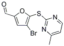 4-BROMO-5-(4-METHYL-PYRIMIDIN-2-YLSULFANYL)-FURAN-2-CARBALDEHYDE Struktur