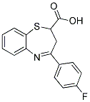 (E)-4-(4-FLUOROPHENYL)-2,3-DIHYDROBENZO[B][1,4]THIAZEPINE-2-CARBOXYLIC ACID Struktur