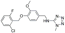 N-(4-[(2-CHLORO-6-FLUOROBENZYL)OXY]-3-METHOXYBENZYL)-1-METHYL-1H-TETRAZOL-5-AMINE Struktur