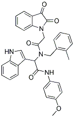 N-(1-(1H-INDOL-3-YL)-2-(4-METHOXYPHENYLAMINO)-2-OXOETHYL)-2-(2,3-DIOXOINDOLIN-1-YL)-N-(2-METHYLBENZYL)ACETAMIDE Struktur