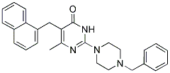 2-(4-BENZYLPIPERAZIN-1-YL)-6-METHYL-5-(NAPHTHALEN-1-YLMETHYL)PYRIMIDIN-4(3H)-ONE Struktur