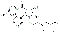 4-(4-CHLOROBENZOYL)-1-[3-(DIBUTYLAMINO)PROPYL]-3-HYDROXY-5-(3-PYRIDINYL)-1,5-DIHYDRO-2H-PYRROL-2-ONE Struktur