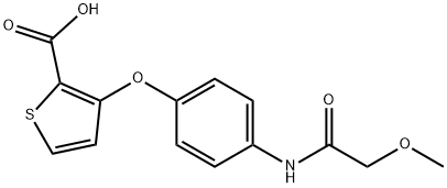 3-(4-[(2-METHOXYACETYL)AMINO]PHENOXY)-2-THIOPHENECARBOXYLIC ACID Struktur