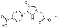 4-[3-(2-ETHOXY-2-OXOETHYL)-5-OXO-2,5-DIHYDRO-1H-PYRAZOL-1-YL]BENZOIC ACID Struktur