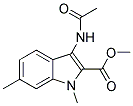 3-ACETYLAMINO-1,6-DIMETHYL-1H-INDOLE-2-CARBOXYLIC ACID METHYL ESTER Struktur