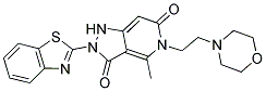 2-(1,3-BENZOTHIAZOL-2-YL)-4-METHYL-5-(2-MORPHOLIN-4-YLETHYL)-1H-PYRAZOLO[4,3-C]PYRIDINE-3,6(2H,5H)-DIONE Struktur