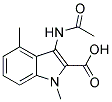 3-ACETYLAMINO-1,4-DIMETHYL-1H-INDOLE-2-CARBOXYLIC ACID Struktur