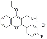 [4-ETHOXY-2-(4-FLUOROPHENYL)-2H-CHROMEN-3-YL]-N,N-DIMETHYLMETHANAMINIUM CHLORIDE Struktur