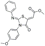 METHYL (2Z)-[(2Z)-3-(4-METHOXYPHENYL)-4-OXO-2-(PHENYLIMINO)-1,3-THIAZOLIDIN-5-YLIDENE]ACETATE Struktur