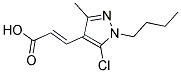 (2E)-3-(1-BUTYL-5-CHLORO-3-METHYL-1H-PYRAZOL-4-YL)ACRYLIC ACID Struktur