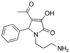 4-ACETYL-1-(3-AMINOPROPYL)-3-HYDROXY-5-PHENYL-1,5-DIHYDRO-2H-PYRROL-2-ONE Struktur