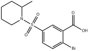 2-BROMO-5-[(2-METHYLPIPERIDIN-1-YL)SULFONYL]BENZOIC ACID Struktur