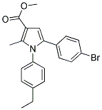 5-(4-BROMO-PHENYL)-1-(4-ETHYL-PHENYL)-2-METHYL-1H-PYRROLE-3-CARBOXYLIC ACID METHYL ESTER Struktur