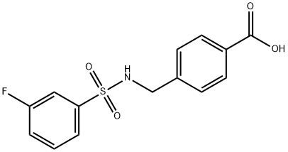 4-(([(3-FLUOROPHENYL)SULFONYL]AMINO)METHYL)BENZOIC ACID Struktur