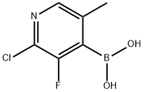 2-CHLORO-3-FLUORO-5-PICOLINE-4-BORONIC ACID Struktur