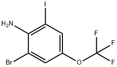 2-BROMO-6-IODO-4-TRIFLUOROMETHOXYANILINE Struktur