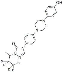 2-SEC-BUTYL-D5-4-(4-[4-(4-HYDROXY-PHENYL)-PIPERAZIN-1-YL]-PHENYL)-2,4-DIHYDRO-[1,2,4]-TRIAZOL-3-ONE Struktur