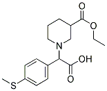 1-[CARBOXY-(4-METHYLSULFANYL-PHENYL)-METHYL]-PIPERIDINE-3-CARBOXYLIC ACID ETHYL ESTER Struktur