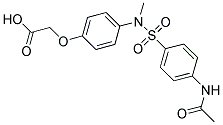 [4-[(4-ACETYLAMINO-BENZENESULFONYL)-METHYL-AMINO]-PHENOXY]-ACETIC ACID Struktur