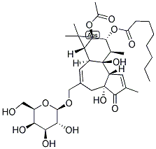 PHORBOL 12-O-OCTANOYL-12-O-ACETYL-6B-O-B-D-GALACTOPYRANOSIDE Struktur