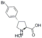 (+/-)-TRANS-4-(4-BROMOPHENYL)PYRROLIDINE-3-CARBOXYLIC ACID HYDROCHLORIDE Struktur