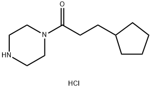 1-(3-CYCLOPENTYLPROPANOYL)PIPERAZINEHYDROCHLORIDE Struktur