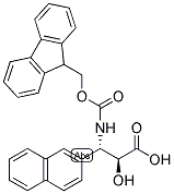 N-FMOC-3-(S)-AMINO-2-(S)-HYDROXY-3-NAPHTHALEN-2-YL-PROPIONIC ACID Struktur