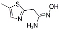 (1E)-N'-HYDROXY-2-(5-METHYL-1,3-THIAZOL-2-YL)ETHANIMIDAMIDE Struktur