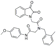 2-(2,3-DIOXO-2,3-DIHYDRO-1H-INDOL-1-YL)-N-[2-(4-METHOXYANILINO)-2-OXOETHYL]-N-(2-METHYLBENZYL)ACETAMIDE Struktur