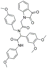 2-(3,4-DIMETHOXYPHENYL)-2-(2-(2,3-DIOXOINDOLIN-1-YL)-N-(4-METHOXYBENZYL)ACETAMIDO)-N-(4-METHOXYPHENYL)ACETAMIDE Struktur