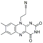 3-(7,8-DIMETHYL-2,4-DIOXO-3,4-DIHYDROBENZO[G]PTERIDIN-10(2H)-YL)PROPANENITRILE Struktur