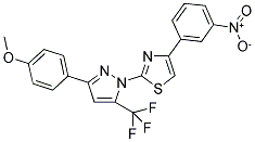 2-[3-(4-METHOXYPHENYL)-5-(TRIFLUOROMETHYL)-1H-PYRAZOL-1-YL]-4-(3-NITROPHENYL)-1,3-THIAZOLE Struktur