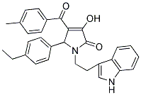 3-HYDROXY-1-[2-(1H-INDOL-3-YL)ETHYL]-4-(4-METHYLBENZOYL)-5-(4-ETHYLPHENYL)-1,5-DIHYDRO-2H-PYRROL-2-ONE Struktur