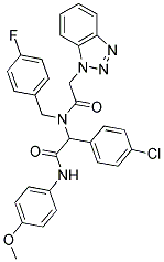 2-(2-(1H-BENZO[D][1,2,3]TRIAZOL-1-YL)-N-(4-FLUOROBENZYL)ACETAMIDO)-2-(4-CHLOROPHENYL)-N-(4-METHOXYPHENYL)ACETAMIDE Struktur