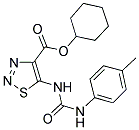 CYCLOHEXYL 5-({[(4-METHYLPHENYL)AMINO]CARBONYL}AMINO)-1,2,3-THIADIAZOLE-4-CARBOXYLATE Struktur