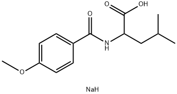 2-(4-METHOXY-BENZOYLAMINO)-4-METHYL-PENTANOIC ACID SODIUM SALT Struktur