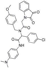 2-(4-CHLOROPHENYL)-N-(4-(DIMETHYLAMINO)PHENYL)-2-(2-(2,3-DIOXOINDOLIN-1-YL)-N-(4-METHOXYBENZYL)ACETAMIDO)ACETAMIDE Struktur