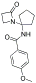 4-METHOXY-N-[1-(2-OXOAZETIDIN-1-YL)CYCLOPENTYL]BENZAMIDE Structure