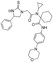 1-(N-CYCLOPROPYL-2-(4-PHENYL-2-THIOXOIMIDAZOLIDIN-1-YL)ACETAMIDO)-N-(4-MORPHOLINOPHENYL)CYCLOHEXANECARBOXAMIDE Struktur