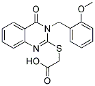 [[3-(2-METHOXYBENZYL)-4-OXO-3,4-DIHYDROQUINAZOLIN-2-YL]THIO]ACETIC ACID Struktur